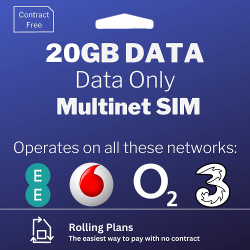 20GB Multinet Data Only IoT SIM card