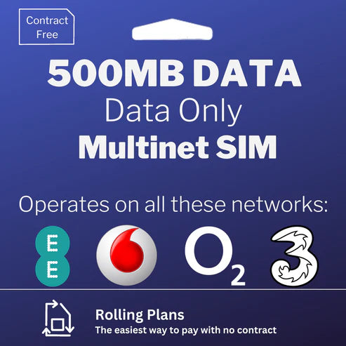 500MB Multinet Data Only IoT SIM card